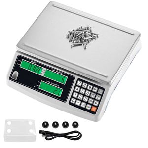 Balance de comptage industrielle numérique 30 kg x 1 g, précision 0,1 g, pour pièces et pièces de monnaie, avec fonction tare, balance électronique de précision pour inventaire - Product Image 1