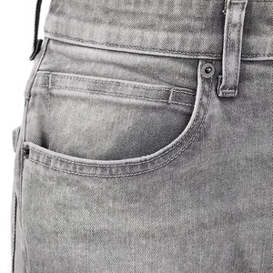 Jeans ajustados para hombre con personalización de marca, lavado oscuro, corte recto, estilo vintage, suministro al por mayor - Product Image 5