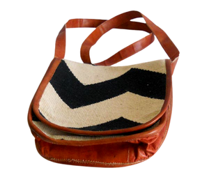 Wholesale Cotton Dhurrie Handbags Ladies Genuine Leather Shoulder <b>Bags</b> For Women <b>Mini</b> Cross body <b>Bag</b> - Product Image 3