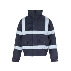 Chaqueta de Trabajo Reflectante de Alta Visibilidad para Hombre, Impermeable, con Capucha y Bolsillos, Abrigo de Seguridad para Invierno, Diseño con Bloques de Color - Product Image 3