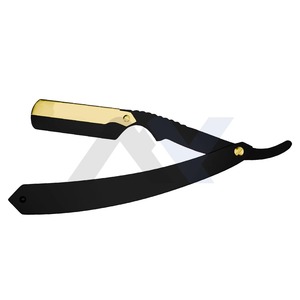 Navaja de Afeitar Profesional para Barbero con Bloqueo Giratorio, de Acero Inoxidable Clásico, de Una Sola Hoja, para un Afeitado Suave, Tipo Cut Throat, Personalizada - Product Image 1