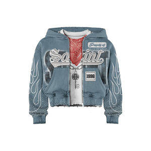 T-shirt décontracté personnalisé pour homme, 100% coton 500 GSM, respirant, effet vieilli, délavé à l'acide, sans couture, avec logo imprimé par transfert thermique, effet soleil éclairé, style français, collection printemps - Product Image 2