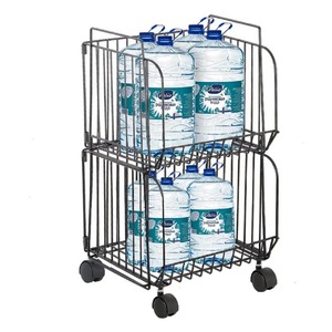 3 Layer Fruit <b>Storage</b> Basket With Movable Wheels For Kitchen Organization <b>Vegetable</b> <b>Storage</b> And Restaurants Use From India - Product Image 5