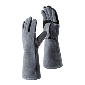 Gants de soudage en cuir de vachette pleine fleur renforcés, résistants aux flammes, de haute qualité, robustes et durables - Product Image 1