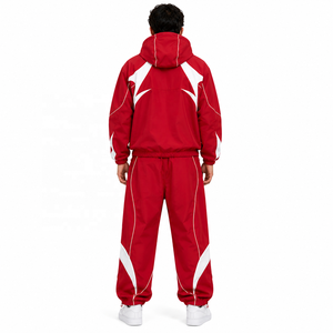 Conjunto Deportivo Informal Personalizado de Gran Tamaño, Chaqueta Cortavientos Reflectante 3M, Chándal de Nailon, Conjunto de Joggers, Chaquetas para Hombre - Product Image 3
