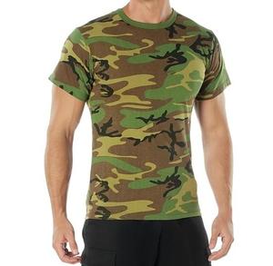 Camiseta de Manga Corta con Estampado de Camuflaje para Hombre, Corte Regular, Cuello Redondo, Informal, de Algodón, Transpirable, para Uso en Exteriores - Product Image 3