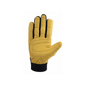 Gants de mécanicien robustes en cuir écologique, paume rembourrée, absorption des chocs, toutes saisons, pour réparation automobile et travaux de jardinage, personnalisables - Product Image 3
