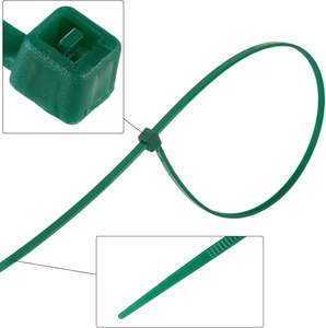 Bridas de nailon autoblocantes verdes 200mm X 3,0mm Gestión efectiva de cables resistente a la intemperie - Product Image 2
