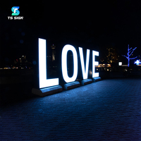 Enseigne LED extérieure étanche à éclairage frontal, lettres en acrylique 3D personnalisées, panneau lumineux pour devanture de magasin, enseigne lumineuse sur pied