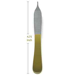 Pinzas Dentadas Adson de Acero Inoxidable TC Color Dorado, Pinzas Quirúrgicas Manuales para Tejidos, Mejor Calidad Grado A+ con 2 Años de Garantía - Product Image 3