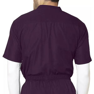 Adjustable Men's Customized Hospital <b>Scrub</b> Uniforms with Knitted Fabric Breathable Comfort Stand Collar - Product Image 5