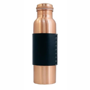 Support de Bouteille d'Eau en Cuir de Luxe Personnalisé avec Logo, Housse Isolante Anti-brûlure pour Tasse en Cuivre, Support Antidérapant pour Boissons - Product Image 1