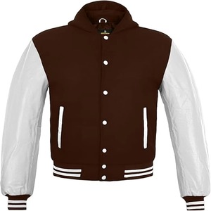 Chaqueta Varsity con Capucha para Hombre, Mezcla de Lana, Mangas Clásicas con Logo en la Parte Delantera, Tallas Universitarias para Hombre XS-5XL - Product Image 1