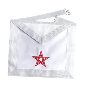 28th Degree Scottish Rite Leather Handmade <b>Apron</b> All <b>White</b> Knight of the Sun Demanding Masonic Regalia High Grade Quality - Product Image 1