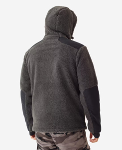 <b>Hooded</b> <b>Fleece</b> <b>Jacket</b> Women Autumn Solid Color Full Sleeve Zip-Up Windproof Regular Fit 100% Cotton Knitted Design Low MOQ 240g - Product Image 2