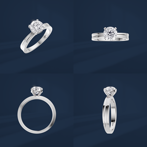 Bague de fiançailles classique en diamant rond taille brillant de 1 carat en platine PT950 pour femme - Product Image 6