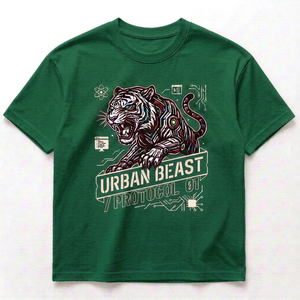 เสื้อยืดผู้ชายคอกลม แขนสั้น ทรงหลวม สไตล์สตรีท พิมพ์ลายซิลค์สกรีน ผ้าคอตตอน 100% เนื้อหนา ราคาส่งถูก - Product Image 4