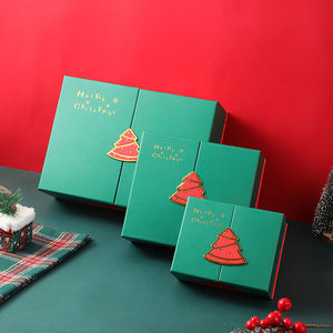 Caja de Regalo de Lujo Estética Personalizada, Cierre Magnético, Doble Puerta, Cartón Rígido, Empaque Navideño con Logotipo - Product Image 5