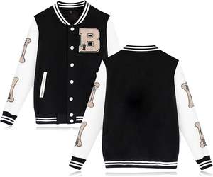 Chaqueta Universitaria Unisex Vintage con Estampado de Letras, Sudadera Informal con Parches, Chaqueta Bomber de Béisbol, Talla Grande - Product Image 5