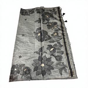 Sari Tradicional de Viscosa Kanak Leaf Blossom para Fiestas de Verano e Invierno, Absorbente de Humedad y Sin Arrugas - Product Image 3