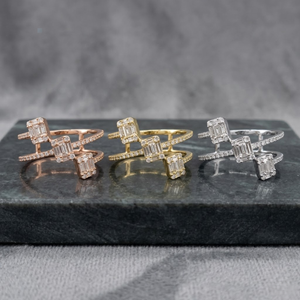 Precio al por mayor de Hong Kong: Anillo de oro blanco macizo de 18k de alta calidad, hecho a medida, con diamantes auténticos de talla brillante y pavé fino para fiesta. - Product Image 5