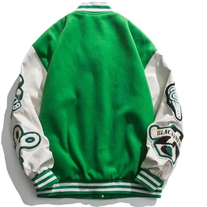 Veste bomber varsity Signature Edition en cuir premium, style baseball, logo brodé, mode hiver pour homme, directement de l'usine - Product Image 5