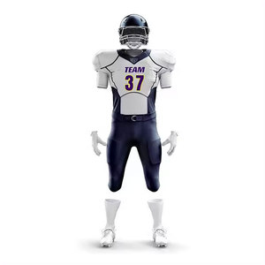 American Football Jersey Men's Short Sleeve V-Neck Heat-Transfer Printed Gradient Color Moisture Wicking <b>Polyester</b>/Cotton - Product Image 3