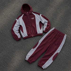 Survêtement de jogging réfléchissant en nylon avec logo personnalisé, coupe-vent pour homme, ensembles en nylon avec bandes blanches, vestes pour homme - Product Image 1