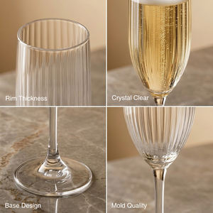 [Holar] Flûte à champagne en plastique incassable de 5 oz à motif texturé, fabriquée à Taïwan, idéale pour les fêtes, les mariages, les toast et les bords de piscine - Product Image 4