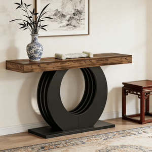 Consolle Lunga Moderna di Lusso in Legno Massello per Ingresso, Appartamento, Hotel o Soggiorno - Arredamento Contemporaneo per la Casa - Product Image 1