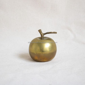 Prensapapeles de Manzana de Latón Dorado, Decoración Moderna para Escritorio, Adorno de Mesa para Decoración del Hogar y Oficina - Product Image 4