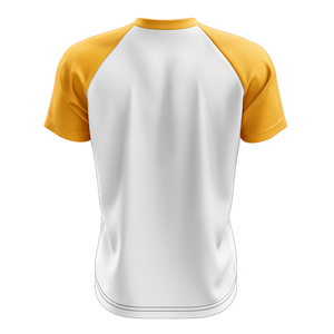 Camiseta de manga corta con cuello en V para hombre, corte ajustado, con logotipo bordado en 3D en la parte trasera del cuello, transpirable y de secado rápido, tejido informal. - Product Image 2