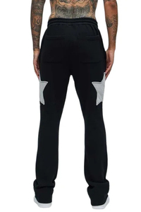 Conjunto de chándal de dos piezas de felpa 100% algodón con apliques bordados, cremallera, estilo acampanado, streetwear, oversize y lavado ácido. - Product Image 6