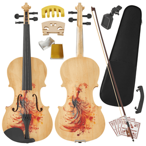 Violín Profesional de Tamaño Completo 4/4 con Sonido Premium, Diseño Ligero y Duradero con Accesorios Completos, Hecho a Mano con Precisión - Product Image 1