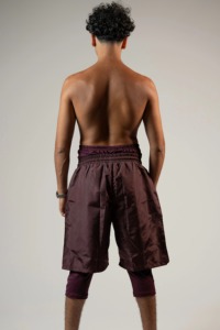 Shorts Awrah pour hommes musulmans, taille mi-haute, imperméables, respirants, séchage rapide, sportifs, avec poches, fermeture à cordon, logo personnalisé sur le devant, couleur unie - Product Image 2