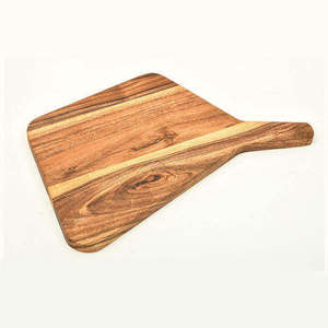 Planche à découper en bois artisanale, rectangulaire, avec rainures, épaisseur 1,5 cm, antidérapante, pour cuisine, emballage individuel - Product Image 4
