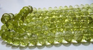 Cuarzo Verde Natural Facetado en Forma de Rondelle de 7-8 mm, Hilo de 13 Pulgadas - Product Image 2