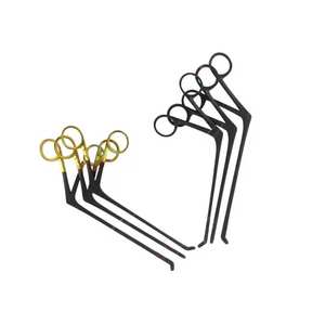 Juego de pinzas de cocodrilo de 6 piezas, instrumentos quirúrgicos ortopédicos premium, kit de cirugía ósea de acero inoxidable dorado y negro - Product Image 3