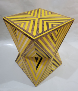 <b>Bedside</b> Market Price Sale Luxury Bone Inlay Wood and Resin Side <b>Table</b> Bone Inlay Stool Floral Bone Inlay for Living Room Product - Product Image 3