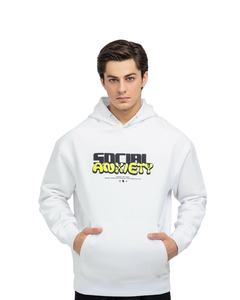 Sudadera con capucha de gran tamaño en blanco, sudadera lisa de algodón pesado para serigrafía, bordado, suministro de fábrica personalizado hecho en Pakistán - Product Image 1
