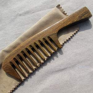 Peigne à dents larges en bois de Neem ayurvédique, fournisseur indien, réduit la chute des cheveux, prix de gros, fabriqué en Inde - Product Image 5