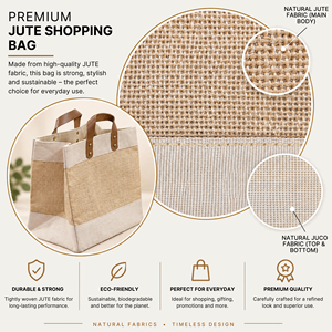 Bolsa de Yute Ecológica Premium para Licores con Asas de Cuero para Venta al por Menor y Empaque de Regalos - Product Image 5