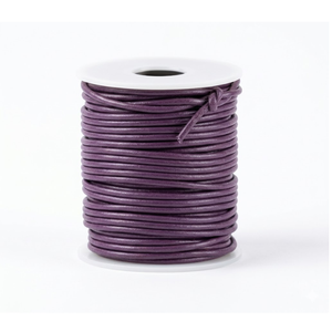 Heavy-Duty Violet Leather Cord 2mm Size | Strong <b>Flexible</b> Durable Leather String for Jewelry Making,<b>Beading</b>,Crafts & Accessories - Product Image 1