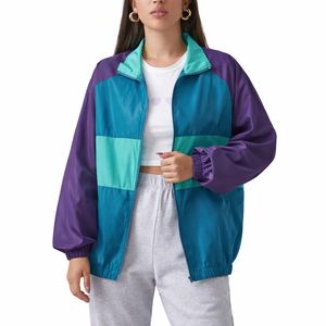 Chaqueta cortavientos para mujer, ligera, con capucha, cierre de cremallera, transpirable, de secado rápido, para actividades al aire libre, a la moda. - Product Image 2