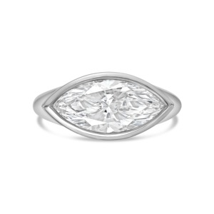 3 CT Lab Grown <b>Emerald</b> Cut Moissanite 925 <b>Silver</b> IGI Certified Bezel Engagement <b>Ring</b> for Women-Gift & Party Occasions - Product Image 2