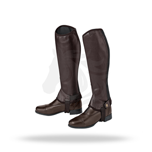 Horse Riding Leather Half Chaps Customized Equestrian Premium Leather Chaps for Training Riding and Competition Use - Product Image 1