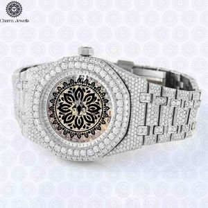 Charm Jewells – montre de luxe en acier inoxydable pour femmes, cadran rond de 38mm, mouvement à Quartz analogique, bracelet incrusté de diamants, fermoir pliant - Product Image 4