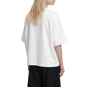 เสื้อยืดคอตตอนพิมพ์โลโก้ตามสั่ง พรีเมียม ระบายอากาศดี แฟชั่นลำลอง ขายส่ง เสื้อยืดคอกลมเรียบง่ายสำหรับผู้หญิง ใส่สบายในฤดูร้อน - Product Image 4
