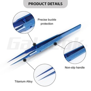 Pinzas de Precisión de Aleación de Titanio de Clase II con Certificación CE, para Uso Electrónico y Oftálmico, con Diseño de Ángulo de 12 Posiciones de Mandíbula - Product Image 6