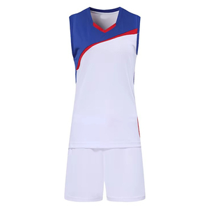 Derniers modèles d'uniformes de volley-ball pour adultes, 100% polyester, logo personnalisé imprimé, sans manches, col rond, fabriqué en usine, meilleur prix pour - Product Image 2